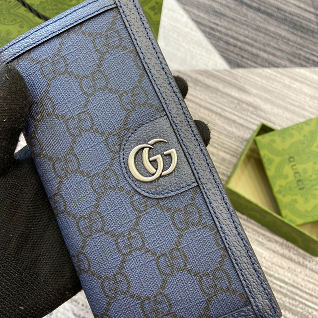 【GUCCI】グッチ 791746〔オフィディア〕ロングウォレット ダークブルー
