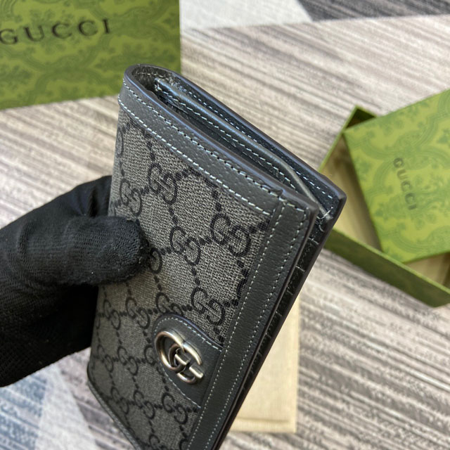 【GUCCI】グッチ 791746〔オフィディア〕ロングウォレット グレー