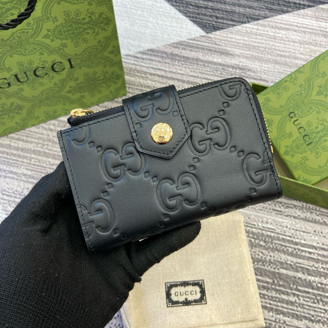 【GUCCI】グッチ 790131 GGミディアムウォレット ブラック
