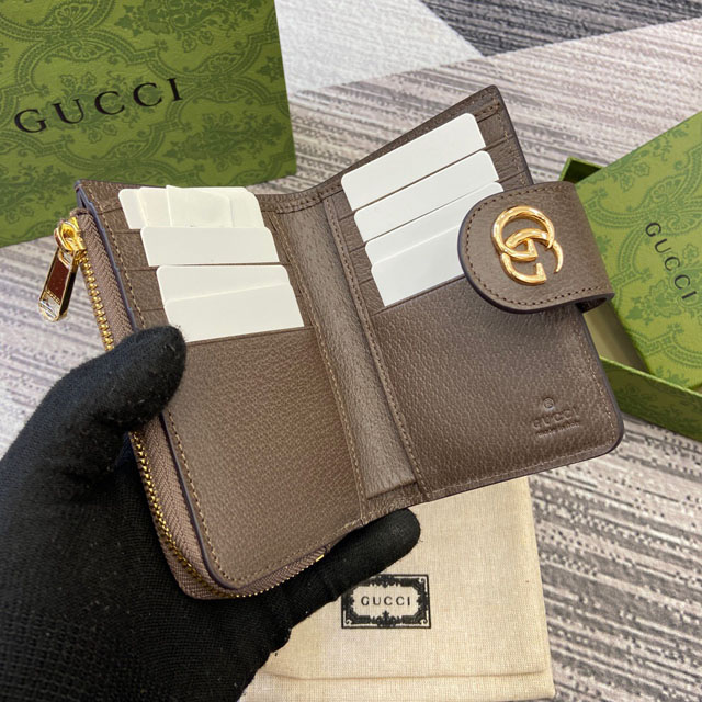 【GUCCI】グッチ 725662〔オフィディア〕カードケース ウォレット ベージュ＆ブラウン