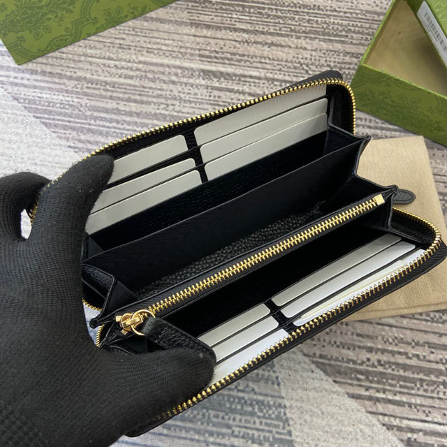 【GUCCI】グッチ 779786 ラウンドファスナー ウォレット ブラック