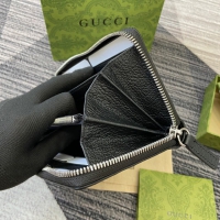 【GUCCI】グッチ 800180 ダブルG ジップアラウンドウォレット ブラック