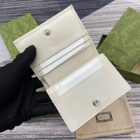 【GUCCI】グッチ 790055 GG マーモント カードケース ウォレット ホワイト