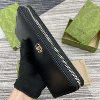 【GUCCI】グッチ 790057 ダブルG ジップアラウンドウォレット ブラック