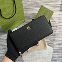 【GUCCI】グッチ 739499 バンブー付き ジップアラウンドウォレット ブラック