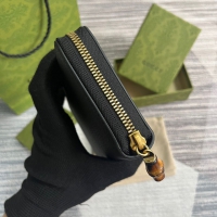 【GUCCI】グッチ 739499 バンブー付き ジップアラウンドウォレット ブラック