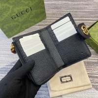 【GUCCI】グッチ 739498 ダブルG ミディアム ウォレット ブラック 