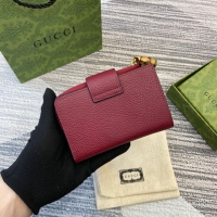 【GUCCI】グッチ 739498 ダブルG ミディアム ウォレット ロッソ アンコーラ