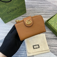 【GUCCI】グッチ 739498 ダブルG ミディアム ウォレット ブラウン