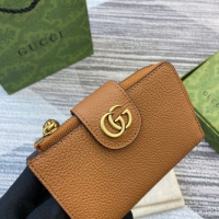 【GUCCI】グッチ 739498 ダブルG ミディアム ウォレット ブラウン