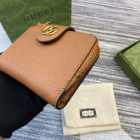 【GUCCI】グッチ 739498 ダブルG ミディアム ウォレット ブラウン