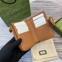 【GUCCI】グッチ 739498 ダブルG ミディアム ウォレット ブラウン