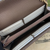 【GUCCI】グッチ 546592 オフィディア GG チェーンウォレット ベージュ＆エボニー 
