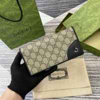 【GUCCI】グッチ 821802〔GGエンブレム〕コンチネンタルウォレット ベージュ＆ブラック