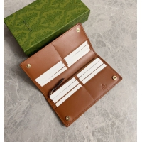 【GUCCI】グッチ 821802〔GGエンブレム〕コンチネンタルウォレット ベージュ＆ブラウン