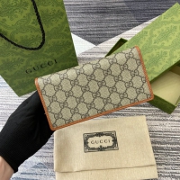 【GUCCI】グッチ 821802〔GGエンブレム〕コンチネンタルウォレット ベージュ＆ブラウン