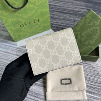 【GUCCI】グッチ 658610 ダブルG ミニウォレット ベージュ＆ホワイト