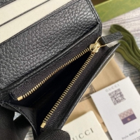 【GUCCI】グッチ ‎658610 ダブルG ミニウォレット ブラック＆エボニー