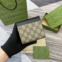 【GUCCI】グッチ 598587 ダブルG バイカラー ミディアム ウォレット ブラック＆エボニー