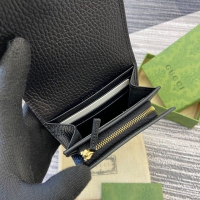 【GUCCI】グッチ 598587 ダブルG バイカラー ミディアム ウォレット ブラック＆エボニー