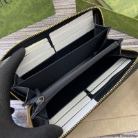 【GUCCI】グッチ 819122〔GGエンブレム〕ジップアラウンドウォレット ベージュ＆ブラック