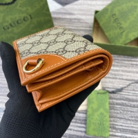 【GUCCI】グッチ 820692〔GGエンブレム〕ミニ ウォレット ベージュ＆ダークブラウン