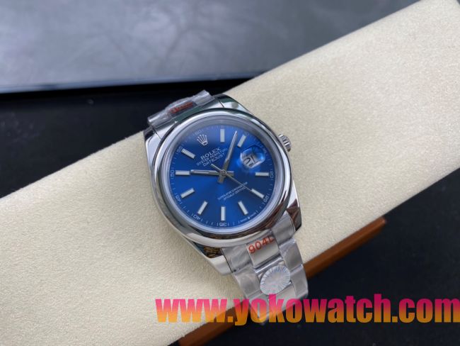 ロレックスコピー デイトジャスト 41mm 126300“ブルーダイヤル・インデックスベゼル” メンズ/ユニセックスモデル
