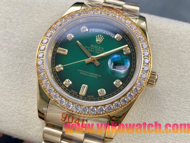 ロレックスコピー デイトナ 40mm 228238“エメラルドグリーンダイヤル・ダイヤモンドベゼル・全金仕様” レディース／ユニセックスモデル