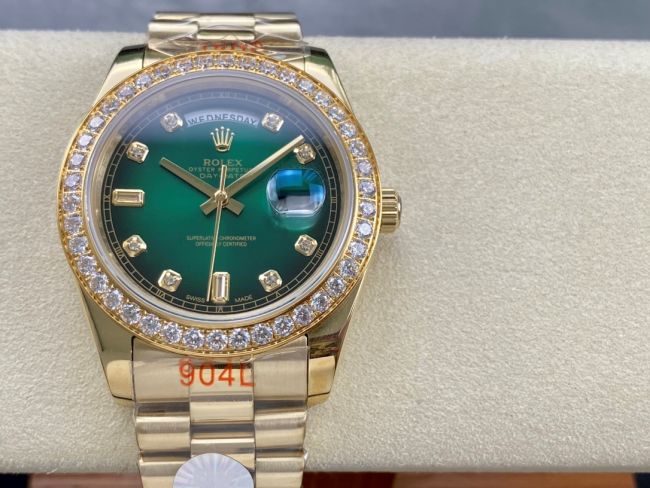 ロレックスコピー デイトナ 40mm 228238“エメラルドグリーンダイヤル・ダイヤモンドベゼル・全金仕様” レディース／ユニセックスモデル