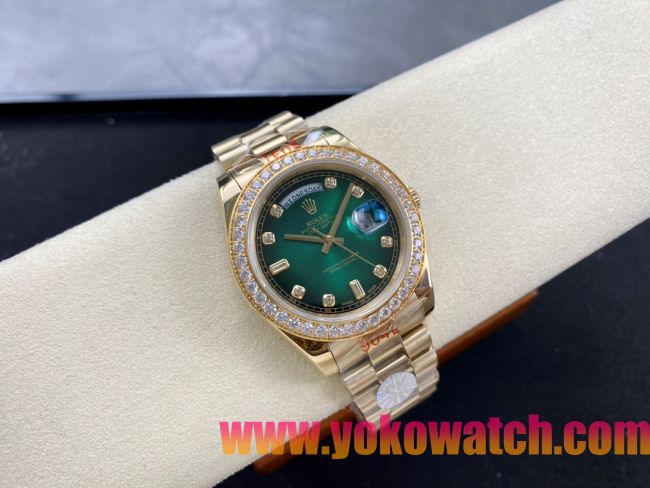 ロレックスコピー デイトナ 40mm 228238“エメラルドグリーンダイヤル・ダイヤモンドベゼル・全金仕様” レディース／ユニセックスモデル