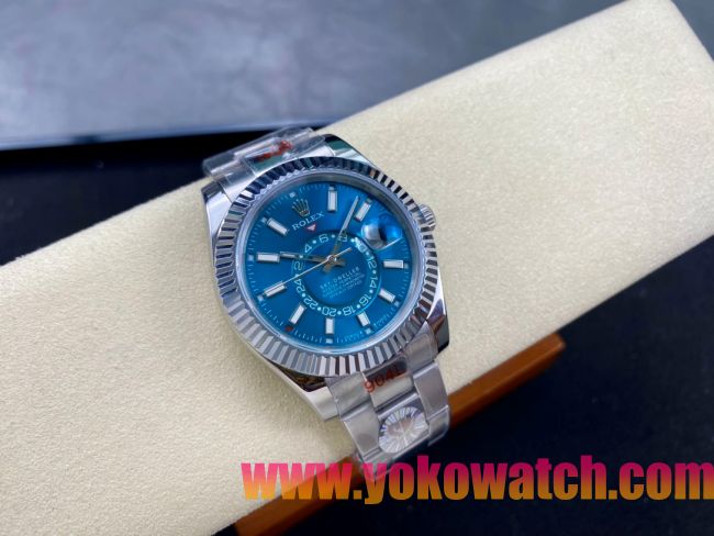 ロレックスコピー スカイ・ドウェラー 42mm 326934“ターコイズブルーダイヤル・リングコマンドベゼル” メンズモデル