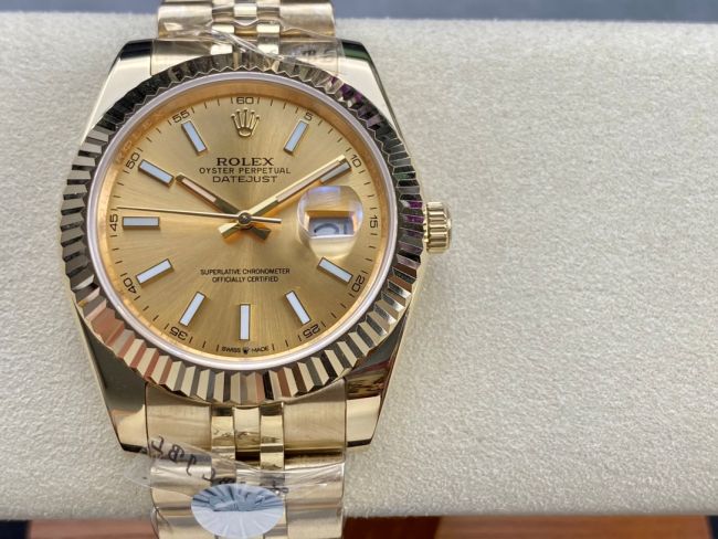 ロレックスコピー デイトジャスト 41mm 126334“シャンパンダイヤル・エバーローズゴールドベゼル・ツートーン仕様” メンズ／ユニセックスモデル 