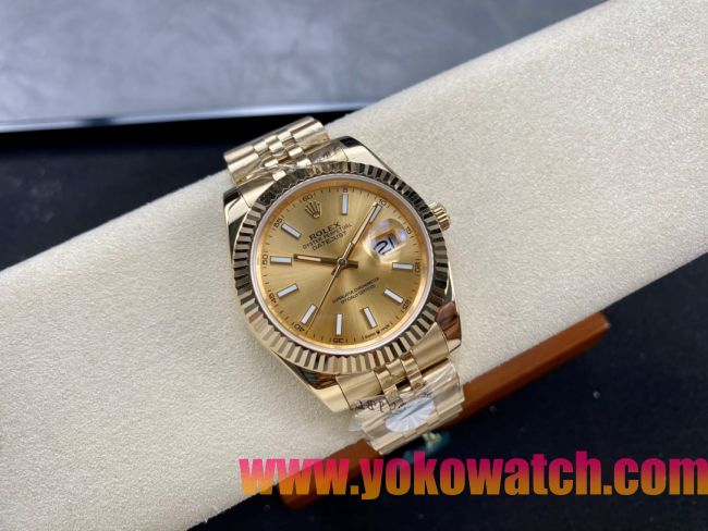 ロレックスコピー デイトジャスト 41mm 126334“シャンパンダイヤル・エバーローズゴールドベゼル・ツートーン仕様” メンズ／ユニセックスモデル 