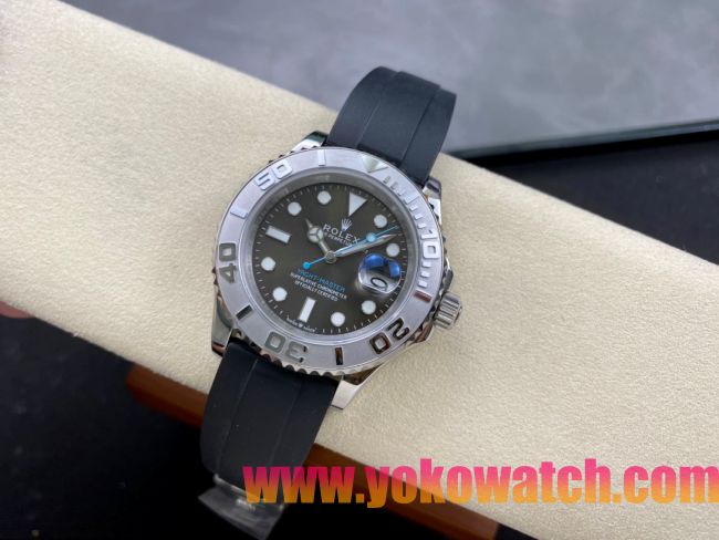 ロレックスコピー ヤチトーマスター 40mm 126622“ダークグレー文字盤・シルバーベゼル・904Lステンレス仕様・超強力アイスブルー夜光” ユニセックスモデル