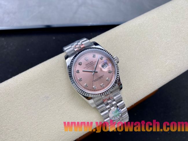 ロレックスコピー デイトジャスト 36mm 278274“ピンクマザーオブパール文字盤・ダイヤモンドインデックス＋904Lステンレスケース／ブレスレット” レディースモデル  