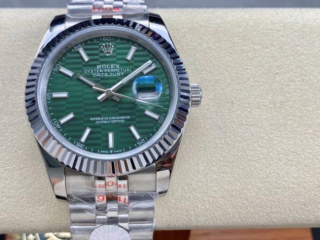 ロレックスコピー デイトジャスト（Datejust）41mm 278240“グリーン・ハニカム文字盤・バトン型インデックス＋リングコマンド機能搭載三角坑紋ベゼル＋ブレスレット” レディース専用モデル