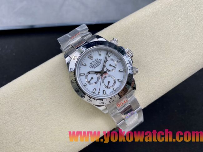 ロレックスコピー コスモグラフ デイトナ（Cosmograph Daytona）40mm 116520“ホワイト・ダイヤル・シルバー・サブダイヤル＋ポリッシュベゼル＋オイスターブレスレット” レディース専用モデル