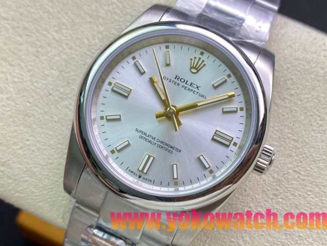 ロレックスコピー パーペチュアル（Oyster Perpetual）36mm 278240“ホワイト・ダイヤル＋ゴールド・バーインデックス＋ポリッシュベゼル＋316Lスチールブレスレット” レディース専用モデル