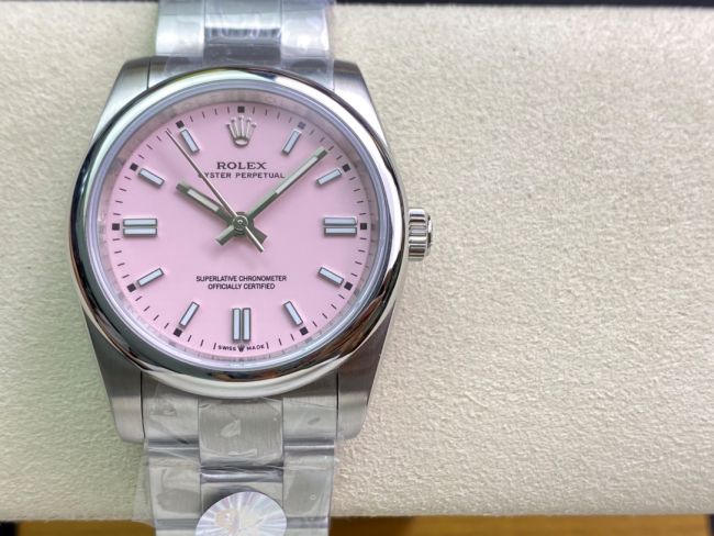 ロレックスコピー オイスター・パーペチュアル（Oyster Perpetual）36mm 278240“ピンク・ダイヤル＋シルバー・バーインデックス＋ポリッシュベゼル＋316Lスチールブレスレット” レディース専用モデル 