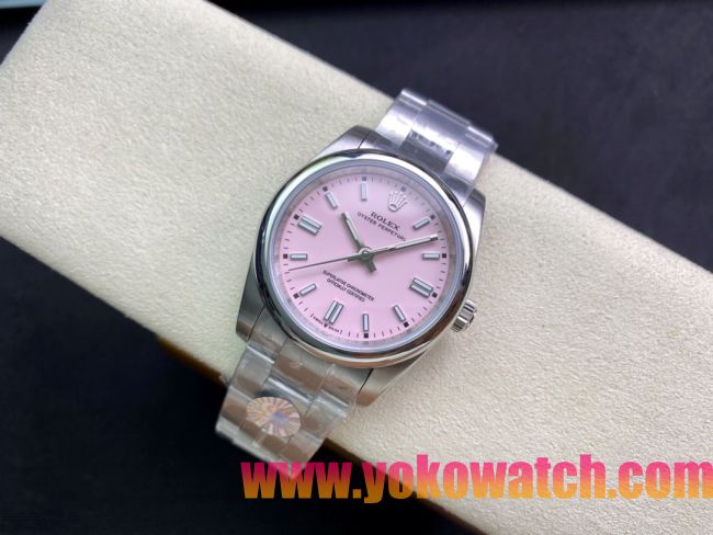 ロレックスコピー オイスター・パーペチュアル（Oyster Perpetual）36mm 278240“ピンク・ダイヤル＋シルバー・バーインデックス＋ポリッシュベゼル＋316Lスチールブレスレット” レディース専用モデル 