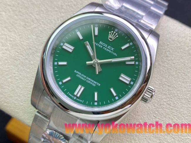 ロレックスコピー オイスター・パーペチュアル（Oyster Perpetual）36mm 278240“グリーン・ダイヤル＋シルバー・バーインデックス＋ポリッシュベゼル＋316Lスチールブレスレット” レディース専用モデル