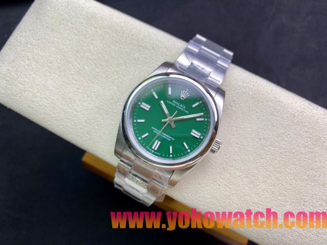 ロレックスコピー オイスター・パーペチュアル（Oyster Perpetual）36mm 278240“グリーン・ダイヤル＋シルバー・バーインデックス＋ポリッシュベゼル＋316Lスチールブレスレット” レディース専用モデル
