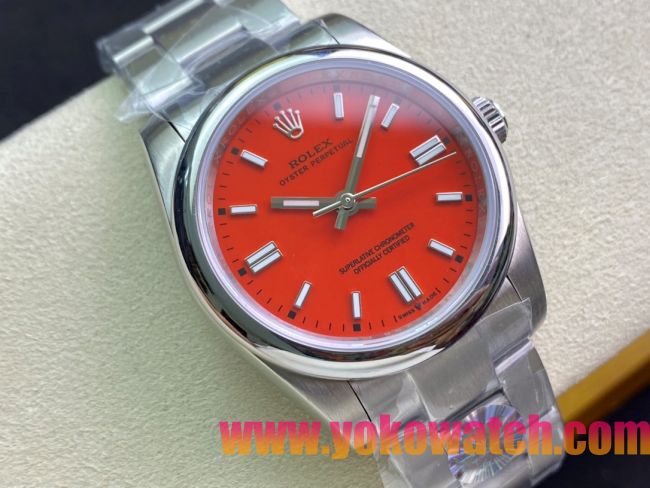 ロレックスコピー オイスター・パーペチュアル（Oyster Perpetual）36mm 278240“オレンジ・ダイヤル＋シルバー・バーインデックス＋ポリッシュベゼル＋316Lスチールブレスレット” レディース専用モデル