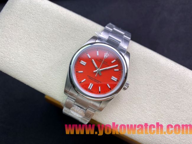 ロレックスコピー オイスター・パーペチュアル（Oyster Perpetual）36mm 278240“オレンジ・ダイヤル＋シルバー・バーインデックス＋ポリッシュベゼル＋316Lスチールブレスレット” レディース専用モデル