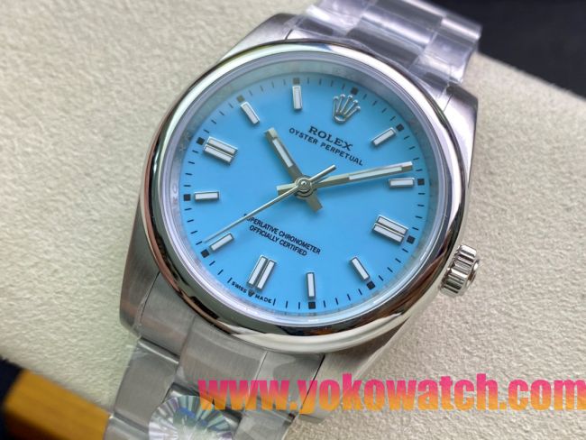 ロレックスコピー オイスター・パーペチュアル（Oyster Perpetual）36mm 278240“スカイブルー・ダイヤル＋シルバー・バーインデックス＋ポリッシュベゼル＋316Lスチールブレスレット” レディース専用モデル