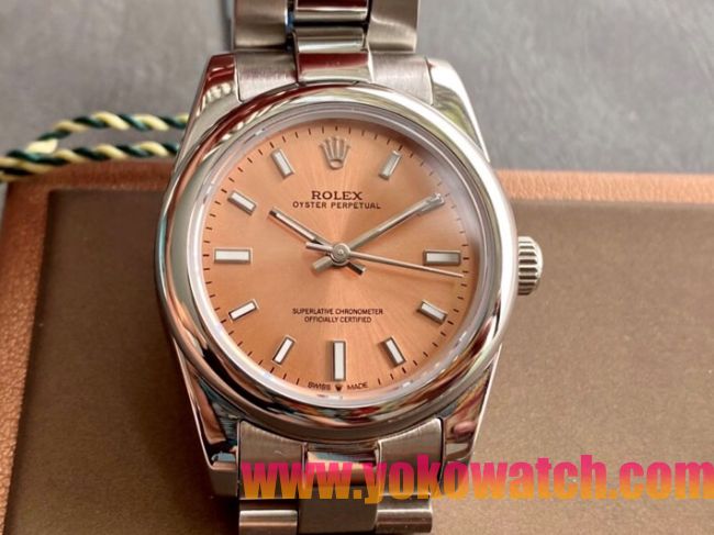 ロレックスコピー オイスター・パーペチュアル（Oyster Perpetual）31mm 277200“ピンクゴールド・ダイヤル＋シルバー・バーインデックス＋ポリッシュベゼル＋316Lスチールブレスレット” レディース専用モデル