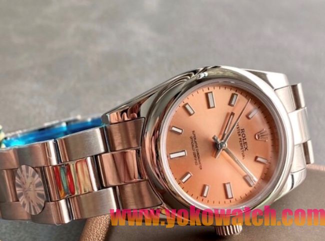 ロレックスコピー オイスター・パーペチュアル（Oyster Perpetual）31mm 277200“ピンクゴールド・ダイヤル＋シルバー・バーインデックス＋ポリッシュベゼル＋316Lスチールブレスレット” レディース専用モデル