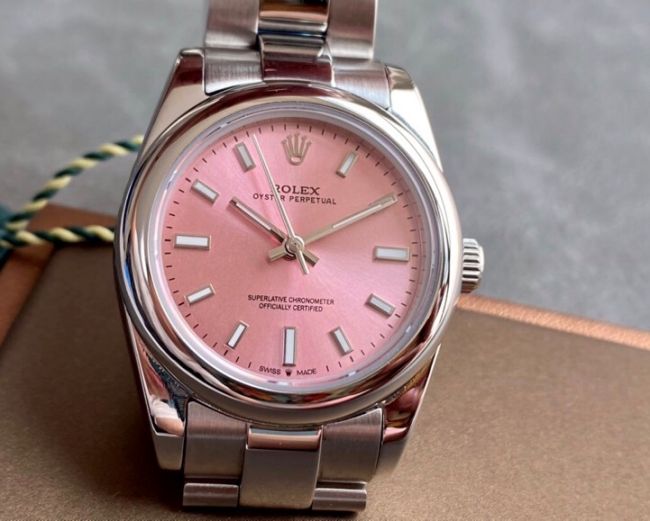 ロレックスコピー オイスター・パーペチュアル（Oyster Perpetual）31mm 277200“ピンク・ダイヤル＋シルバー・バーインデックス＋ポリッシュベゼル＋316Lスチールブレスレット” レディース専用モデル