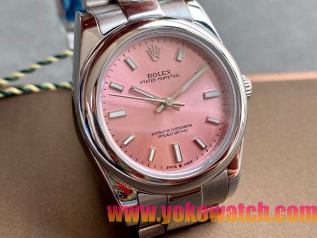 ロレックスコピー オイスター・パーペチュアル（Oyster Perpetual）31mm 277200“ピンク・ダイヤル＋シルバー・バーインデックス＋ポリッシュベゼル＋316Lスチールブレスレット” レディース専用モデル