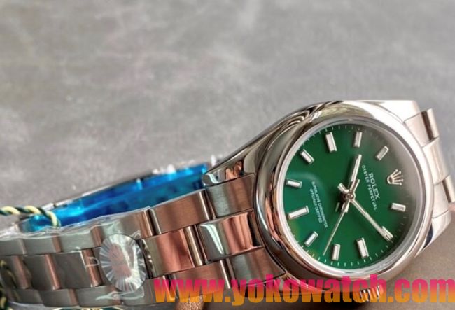 ロレックスコピー オイスター・パーペチュアル（Oyster Perpetual）31mm 277200“グリーン・ダイヤル＋シルバー・バーインデックス＋ポリッシュベゼル＋316Lスチールブレスレット” レディース専用モデル